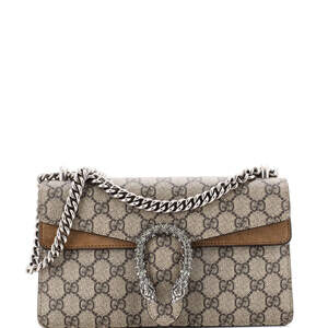 Gucci Small Dionysus Bag GG Coated Canvas with Crystal Embellished Metal